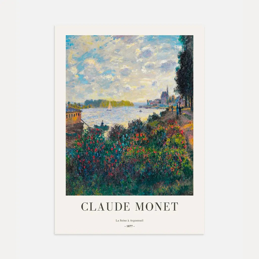 Claude Monet – El Sena en Argenteuil (1877) Póster