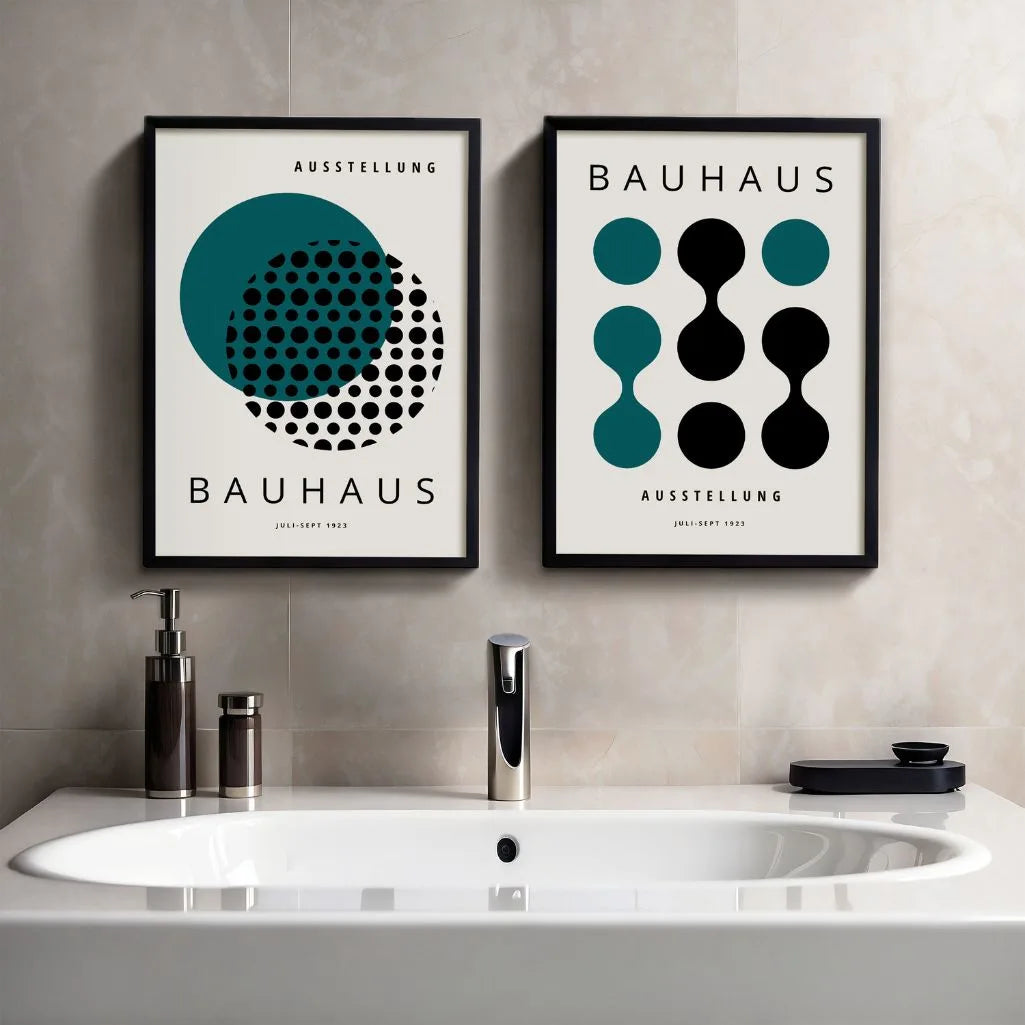 Bauhaus Negro Verde – Set de 2 pósteres