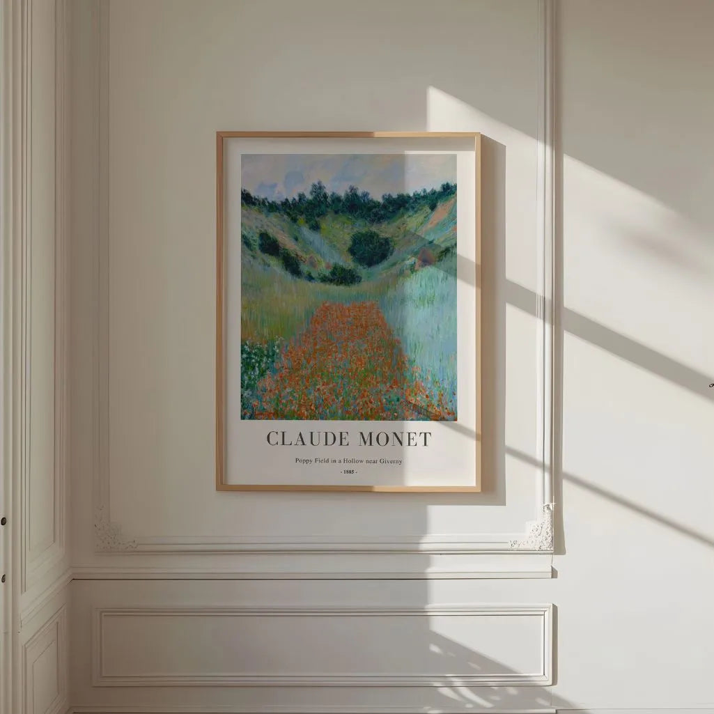 Claude Monet – Campo de amapolas cerca de Giverny Póster