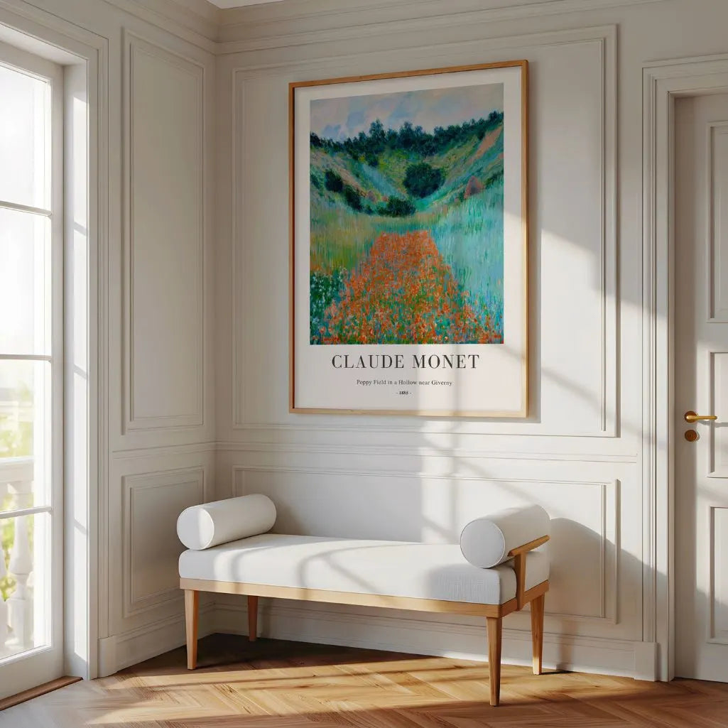 Claude Monet – Campo de amapolas cerca de Giverny Póster