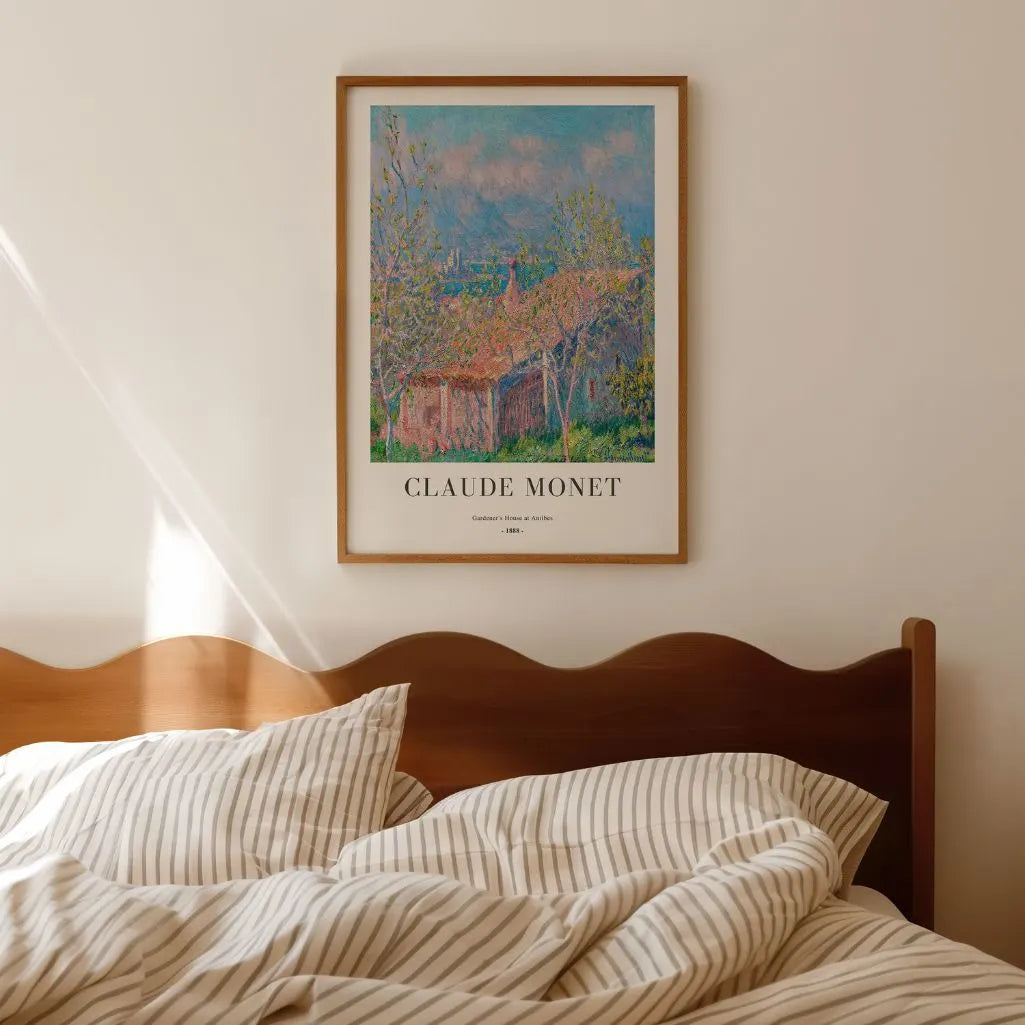 Claude Monet – Casa del jardinero en Antibes (1888) Póster