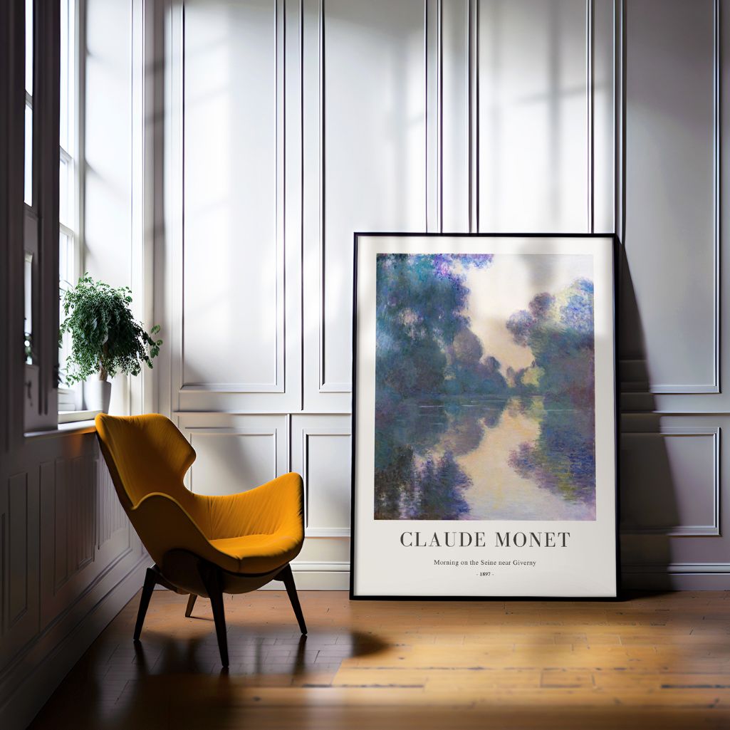 Claude Monet – Mañana en el Sena Póster