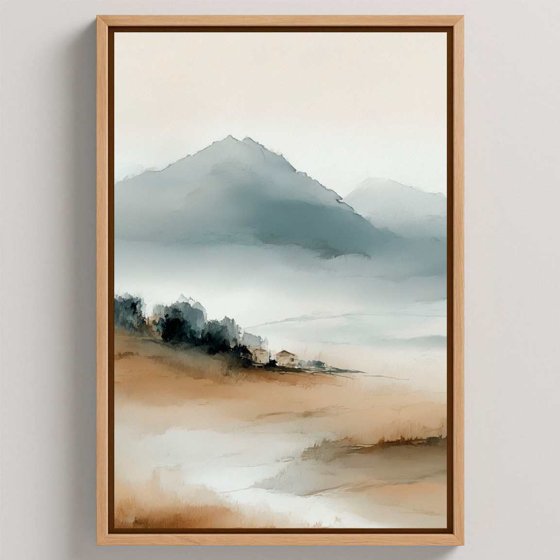 Lienzo enmarcado - Paisaje acuarela