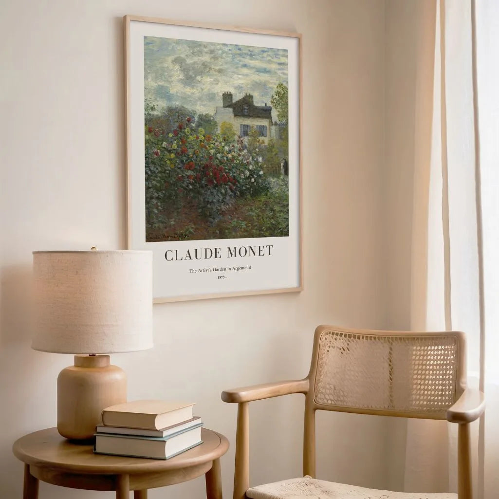 Claude Monet – El Jardín del Artista en Argenteuil Póster