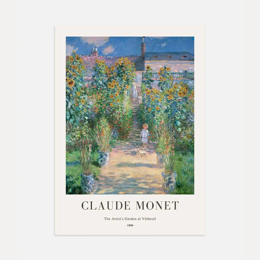 Claude Monet – El jardín del artista en Vétheuil Póster