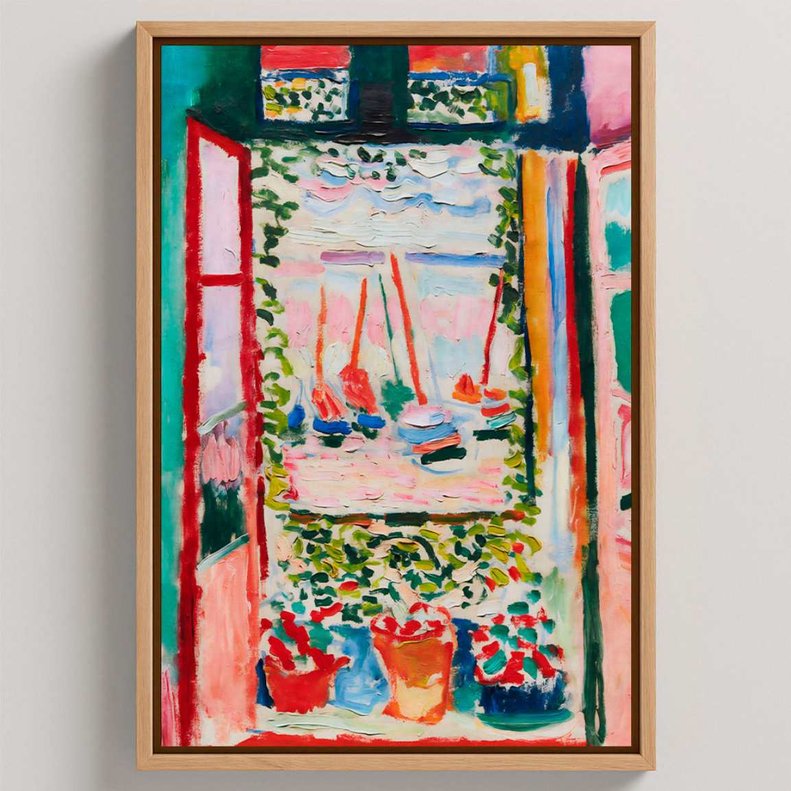 Lienzo enmarcado – La Ventana abierta