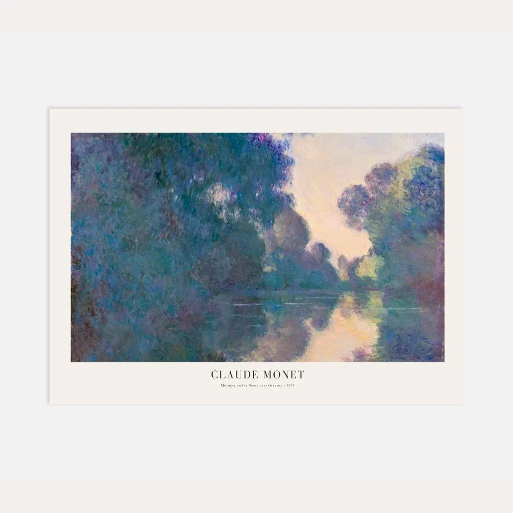 Claude Monet – Mañana en el Sena cerca de Giverny Póster