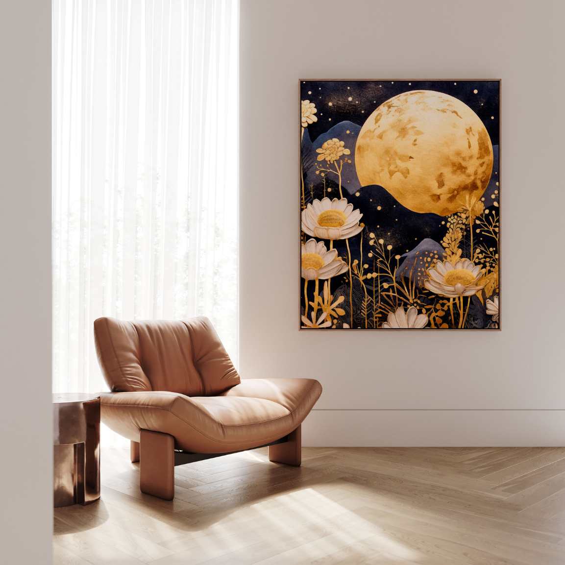 Lienzo enmarcado - Jardín lunar japonés