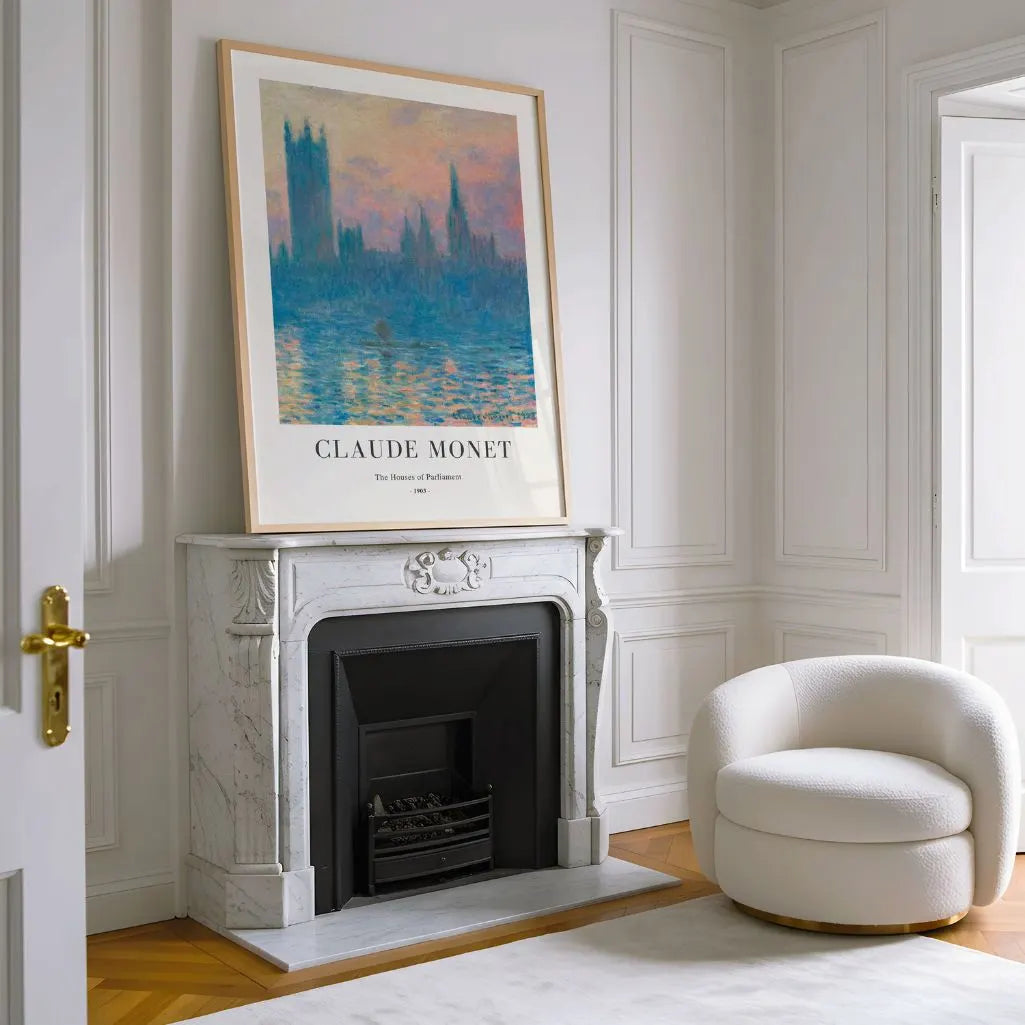 Claude Monet – Las Casas del Parlamento Póster