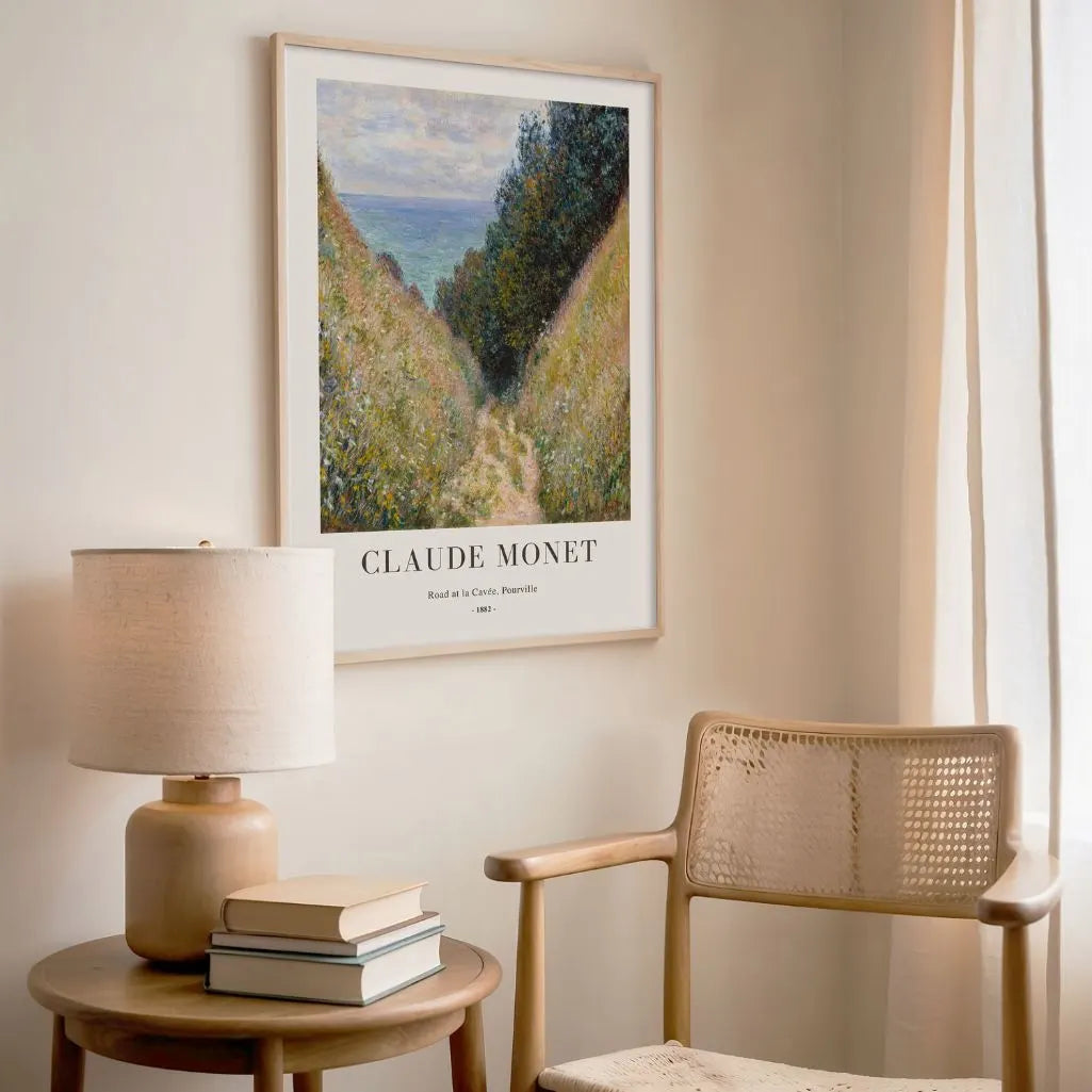 Claude Monet – El camino en La Cavée, Pourville Póster