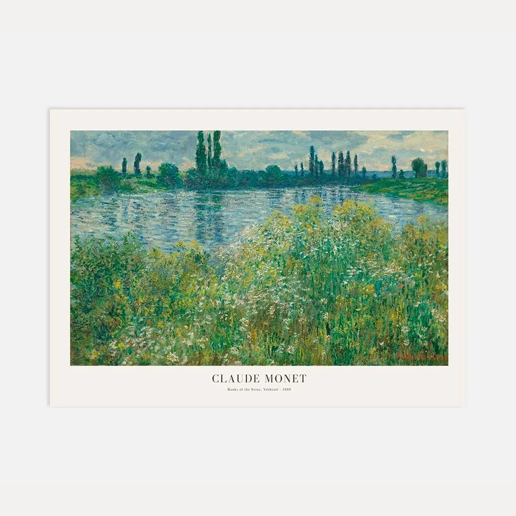 Claude Monet – Orillas del Sena en Vétheuil Póster