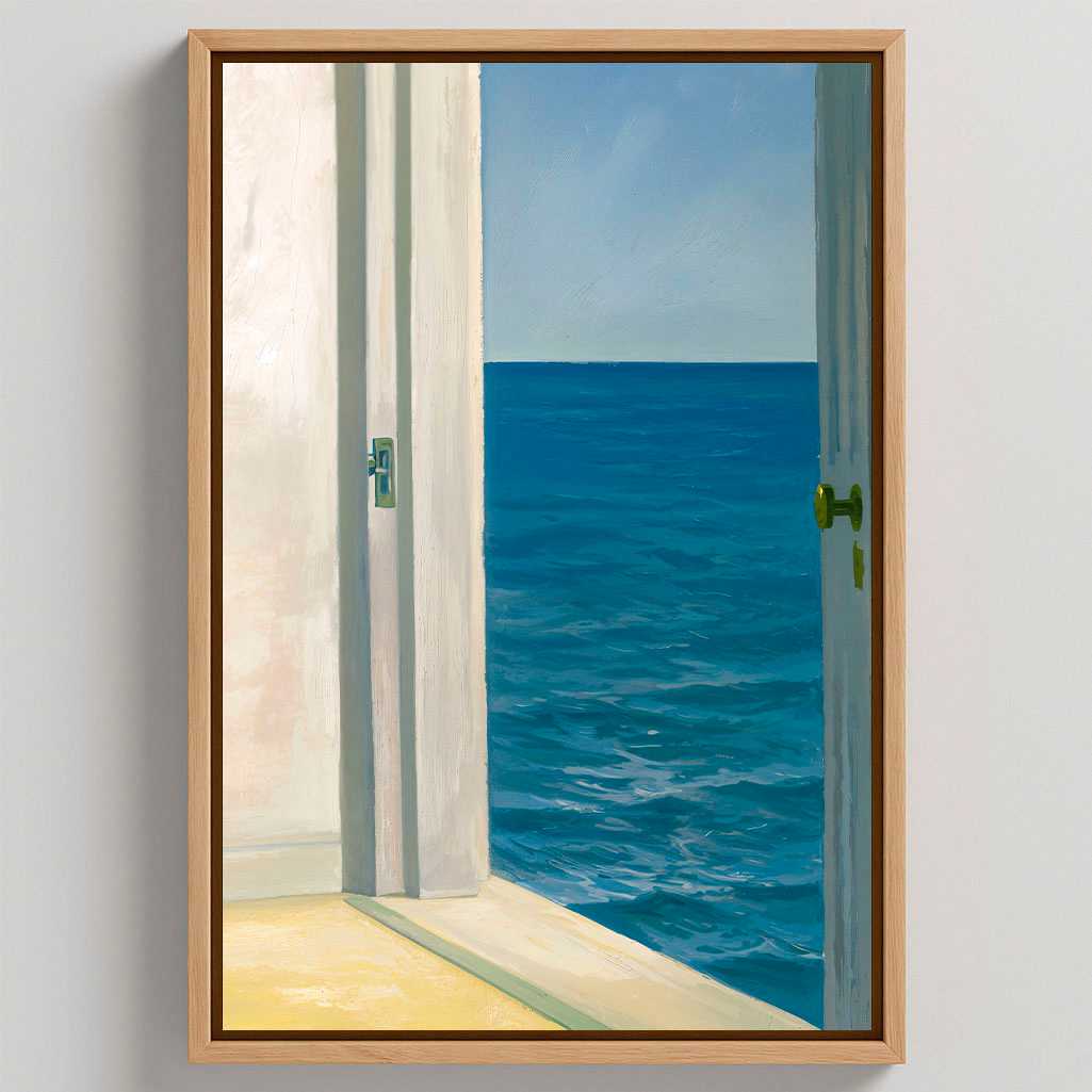 Lienzo enmarcado – Habitaciones frente al mar