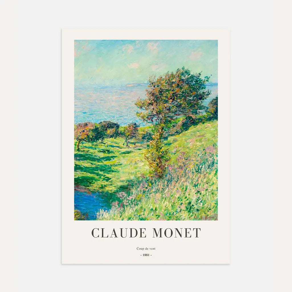 Claude Monet – Ráfaga de viento (1881) Póster