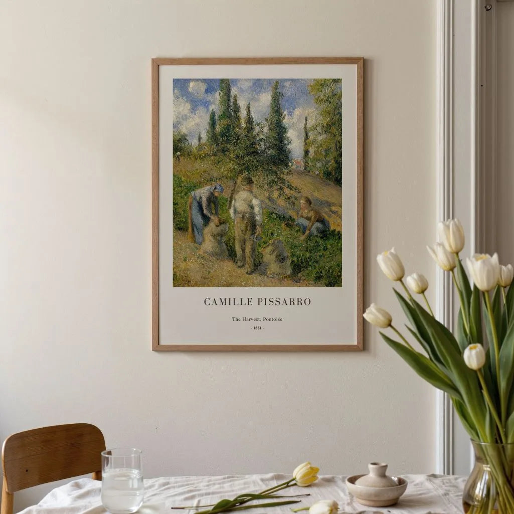 Camille Pissarro – La cosecha, Pontoise Póster