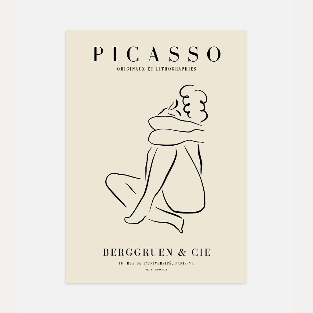 Póster inspirado en Pablo Picasso – Abrazo lineal