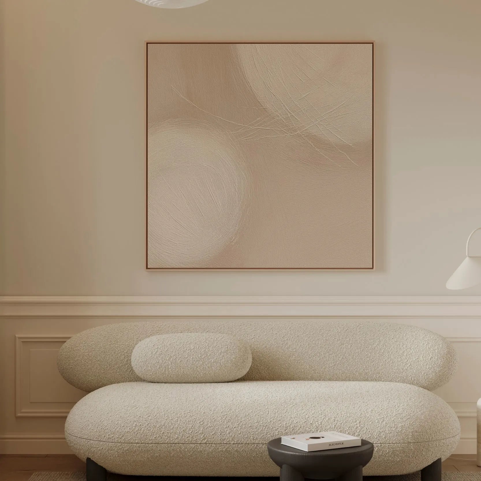 Lienzo enmarcado – Armonía beige