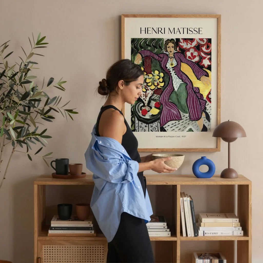 Henri Matisse Póster – Mujer con abrigo violeta