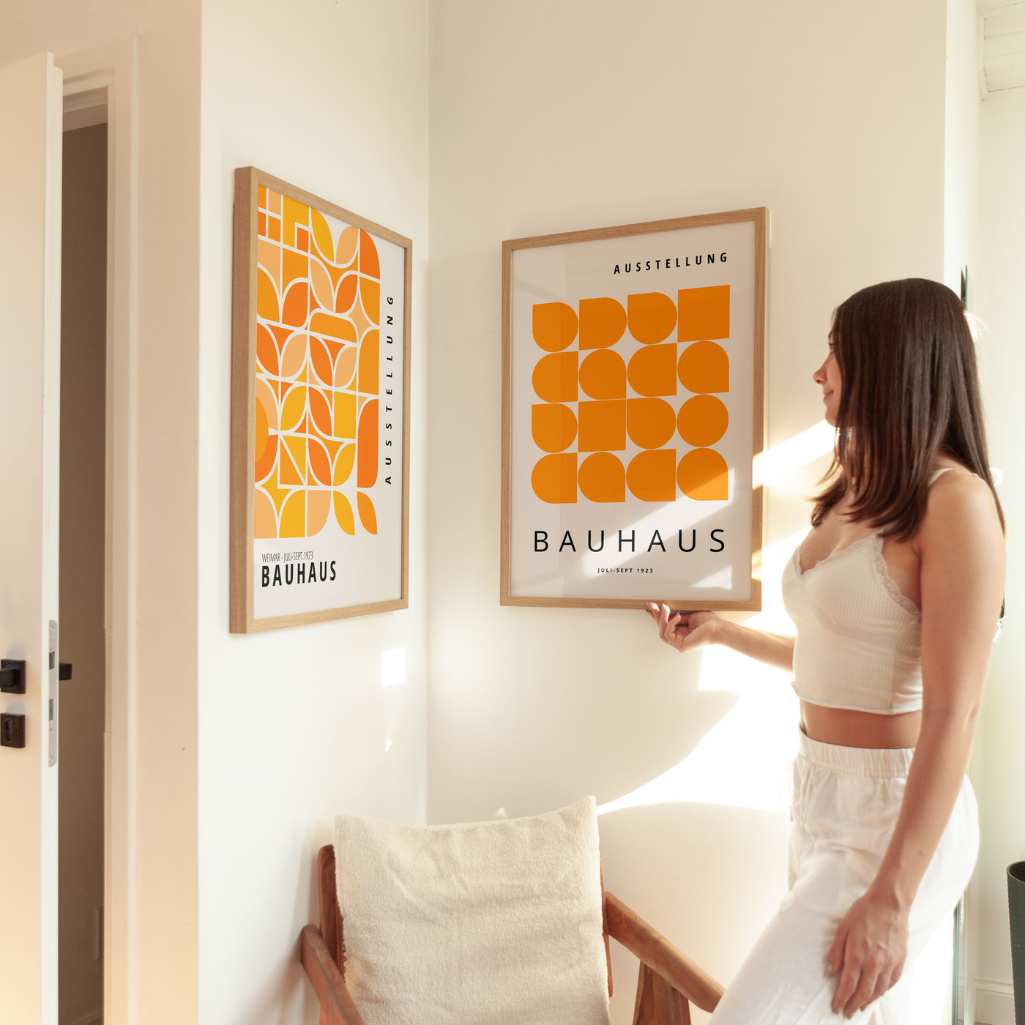 Bauhaus Naranja – Set de 2 pósteres
