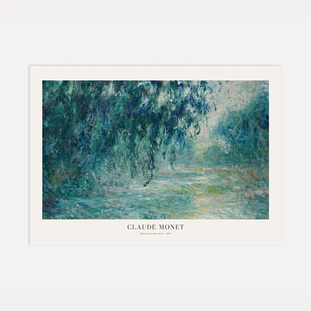 Claude Monet – Mañana en el Sena (1898) Póster panorámico