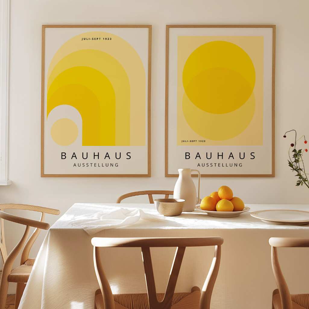 Bauhaus Amarillo Resplandor – Set de 2 pósteres