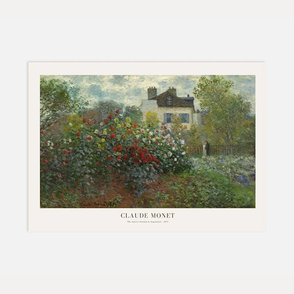 Póster Claude Monet – El jardín del artista en Argenteuil