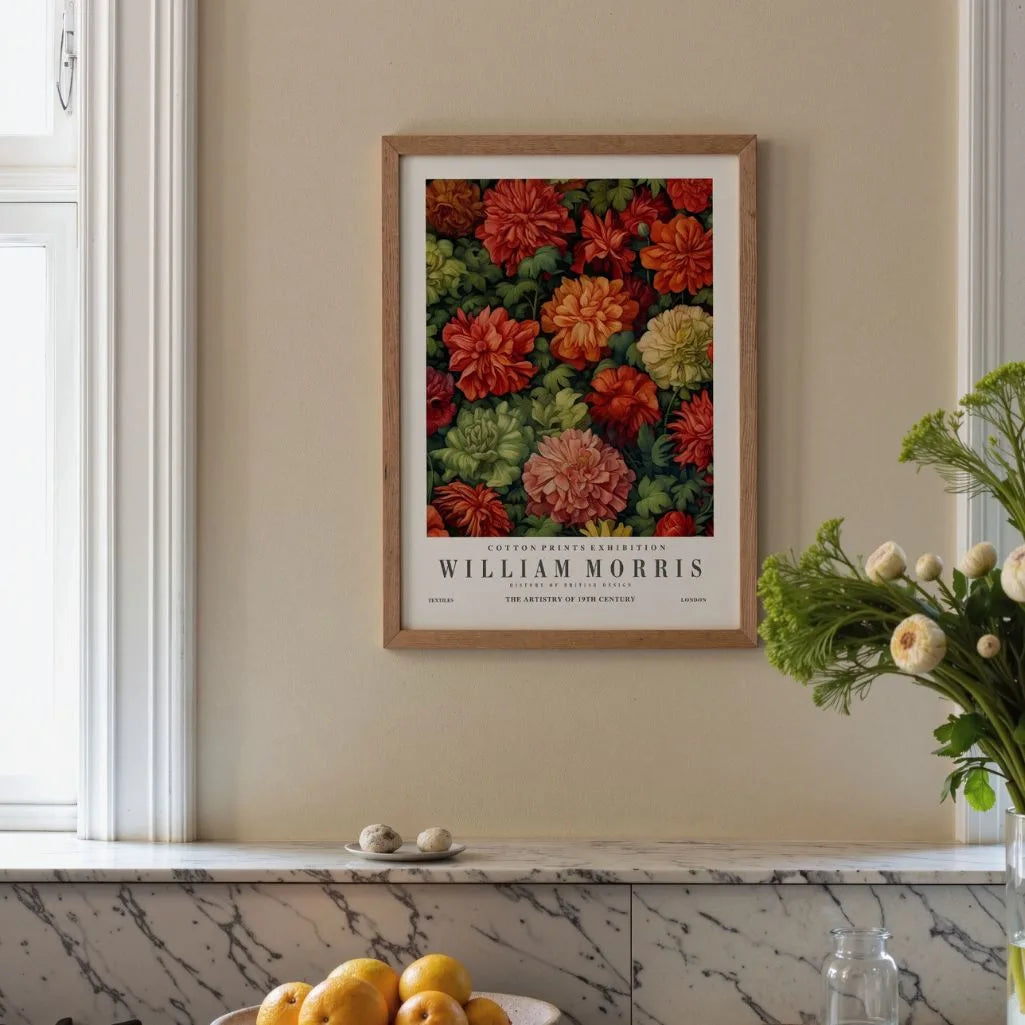 Póster – Motivo Floral Arts & Crafts