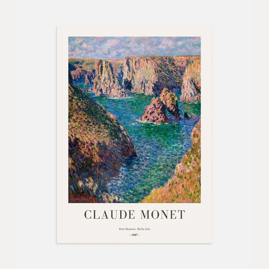 Claude Monet – Port-Domois, Belle-Île (1887) Póster