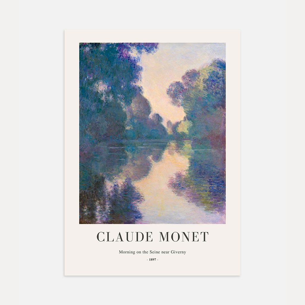 Claude Monet – Mañana en el Sena Póster