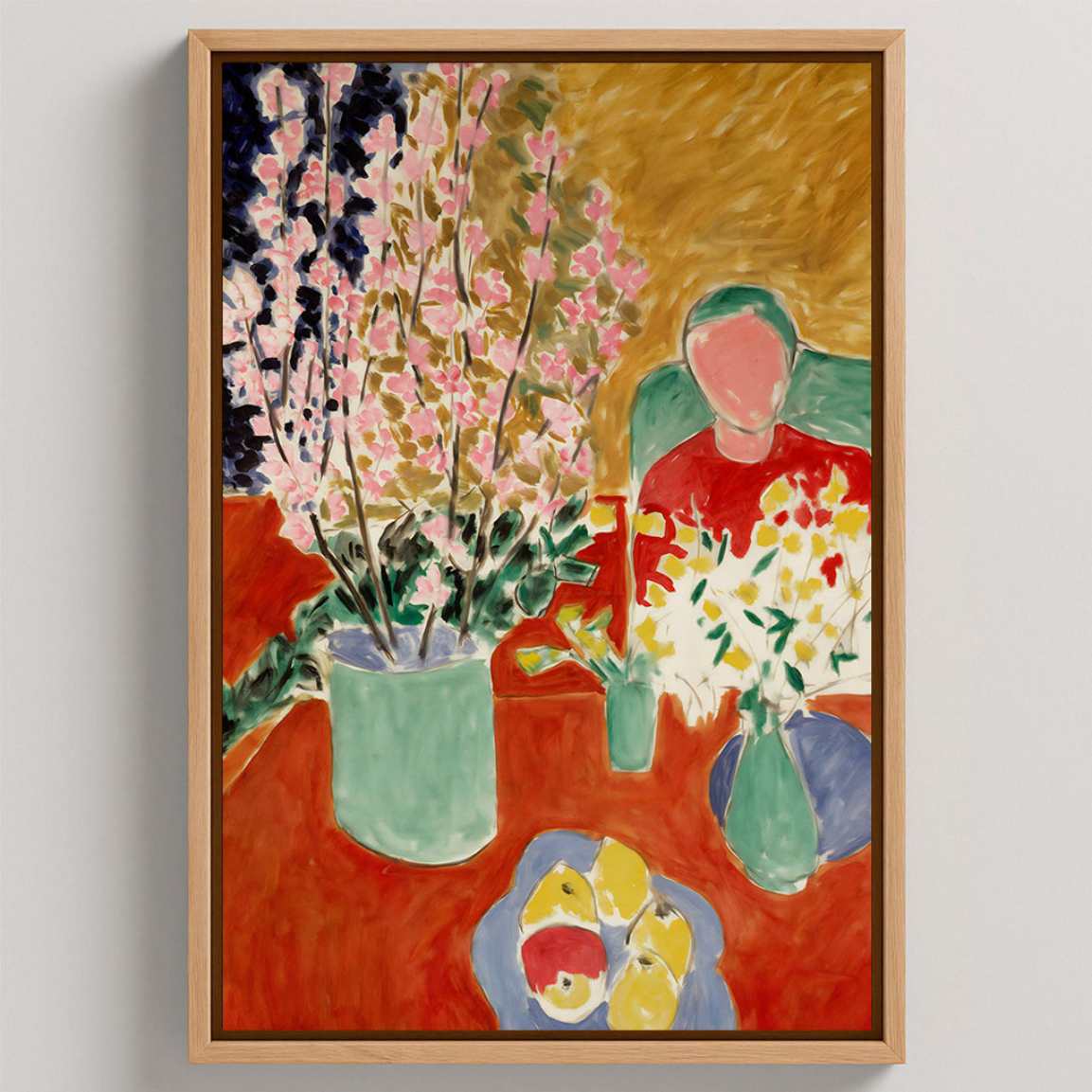 Lienzo enmarcado – Flores de ciruelo