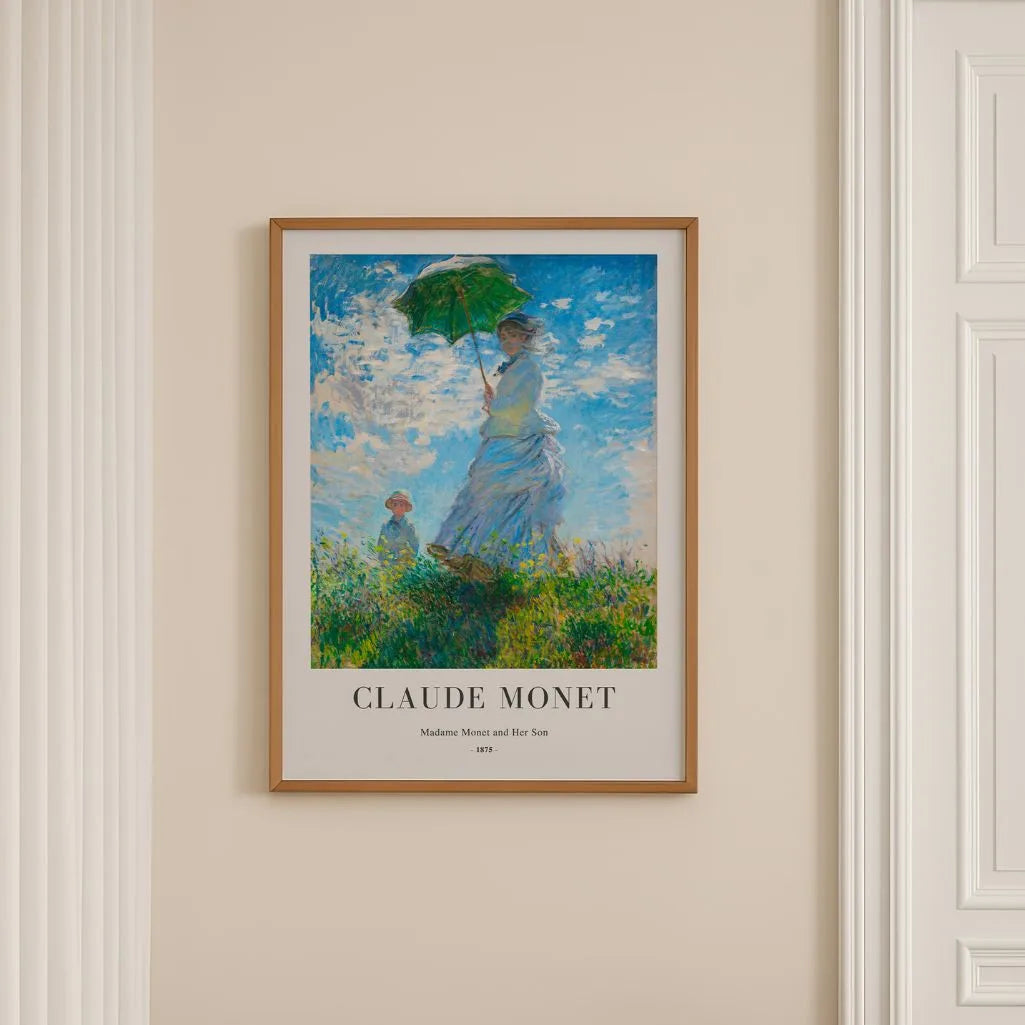 Claude Monet – Madame Monet con Sombrilla Póster