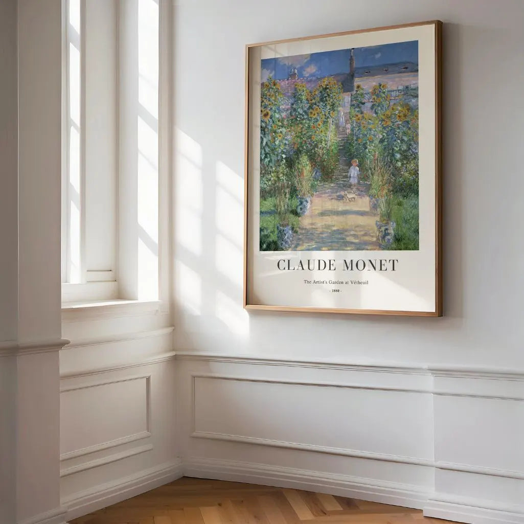 Claude Monet – El jardín del artista en Vétheuil Póster