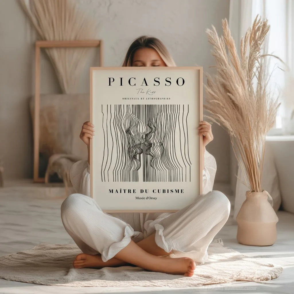 Póster inspirado en Pablo Picasso – Beso lineal
