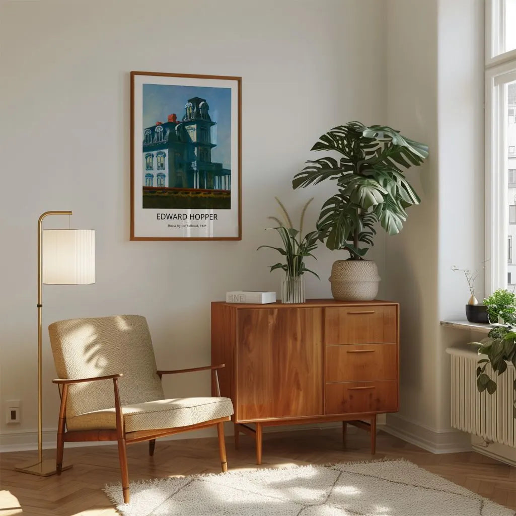 Póster Edward Hopper – Casa junto a la vía del tren