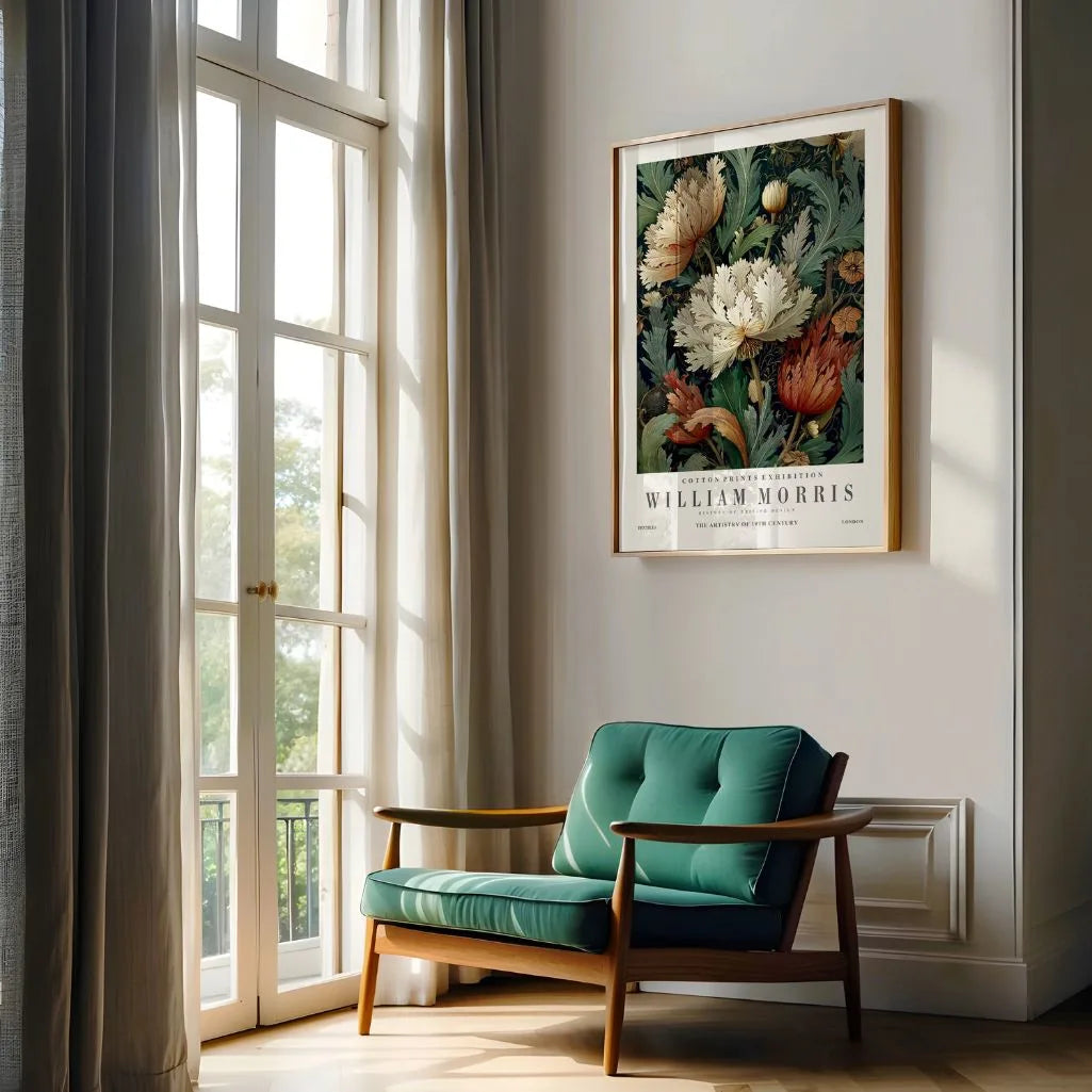Póster – Flores Crema y Rojas
