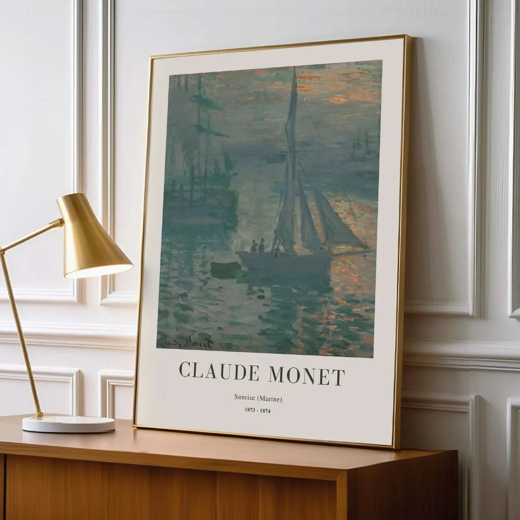 Claude Monet – Amanecer (Marina) Póster