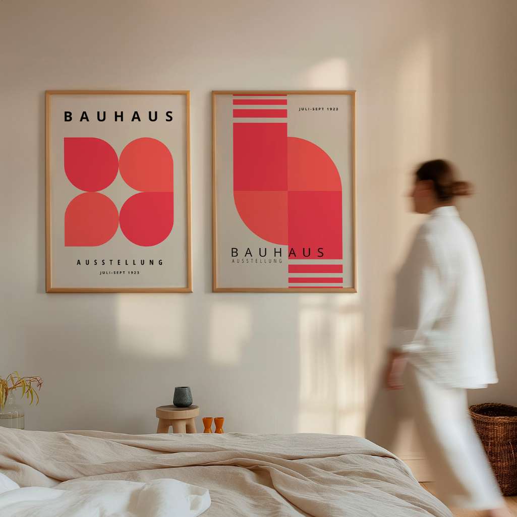 Bauhaus Rosa Pulso – Set de 2 pósteres