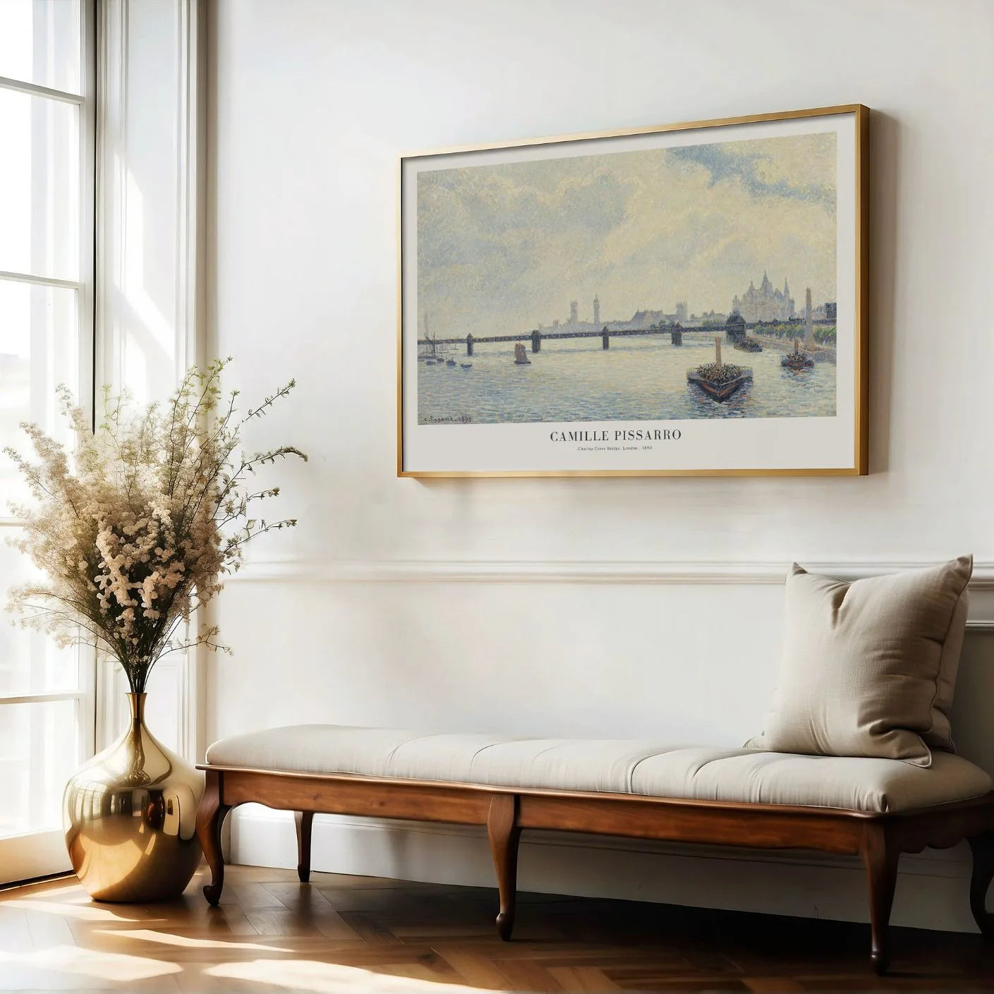 Camille Pissarro – Puente de Charing Cross, Londres Póster