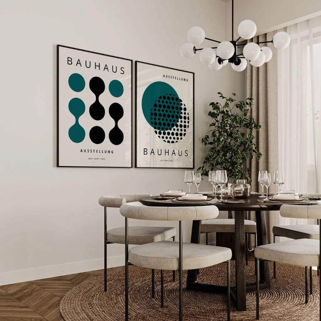 Bauhaus Negro Verde – Set de 2 pósteres
