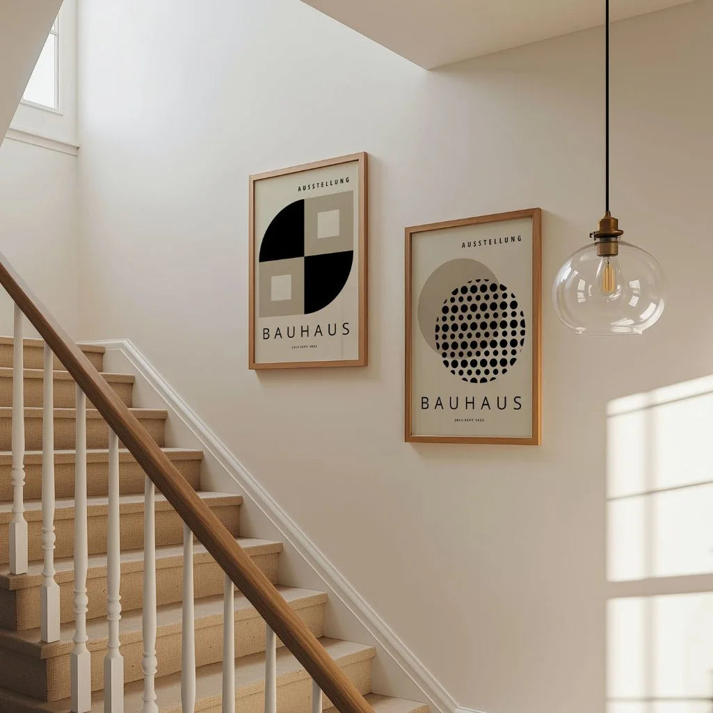 Bauhaus Negro Beige – Set de 2 pósteres