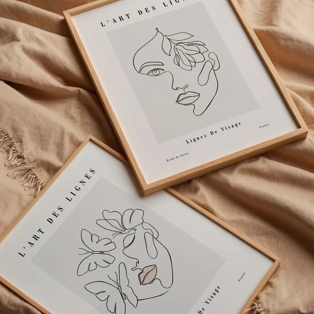 Póster – Rostro con hoja