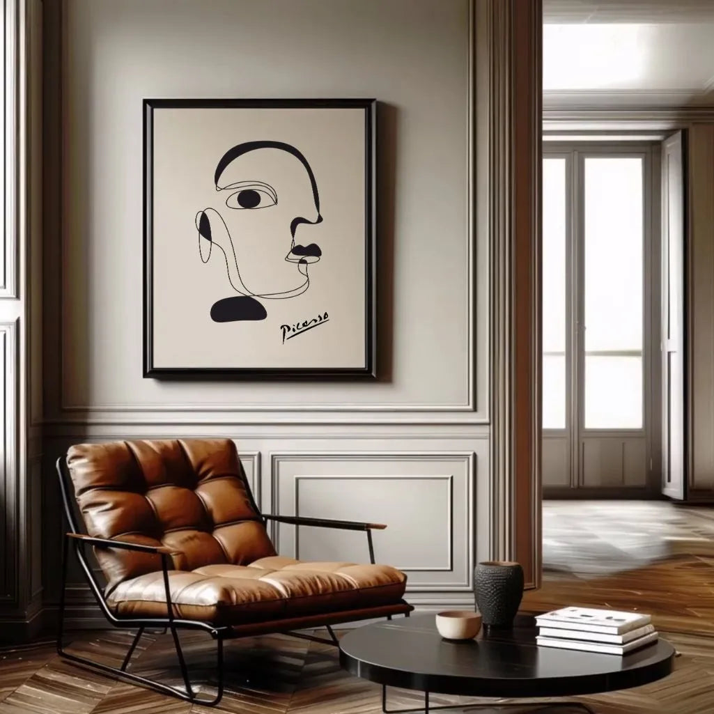 Póster inspirado en Pablo Picasso – Línea del pensamiento