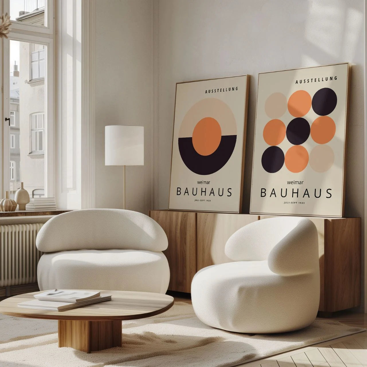 Bauhaus Weimar Naranja y negro – Set de 2 pósteres