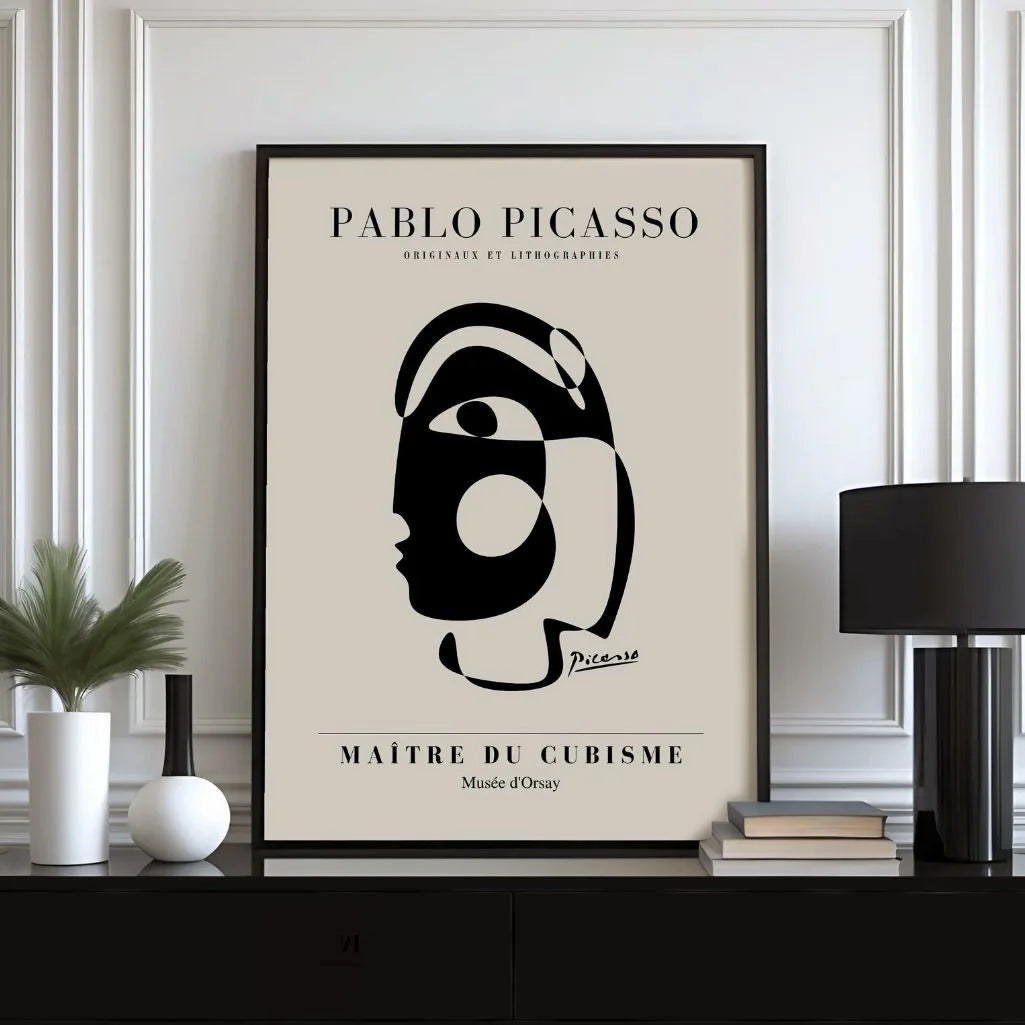 Póster inspirado en Pablo Picasso – Rostro de la geometría