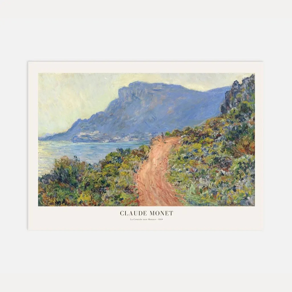 Claude Monet – La Corniche cerca de Mónaco Póster