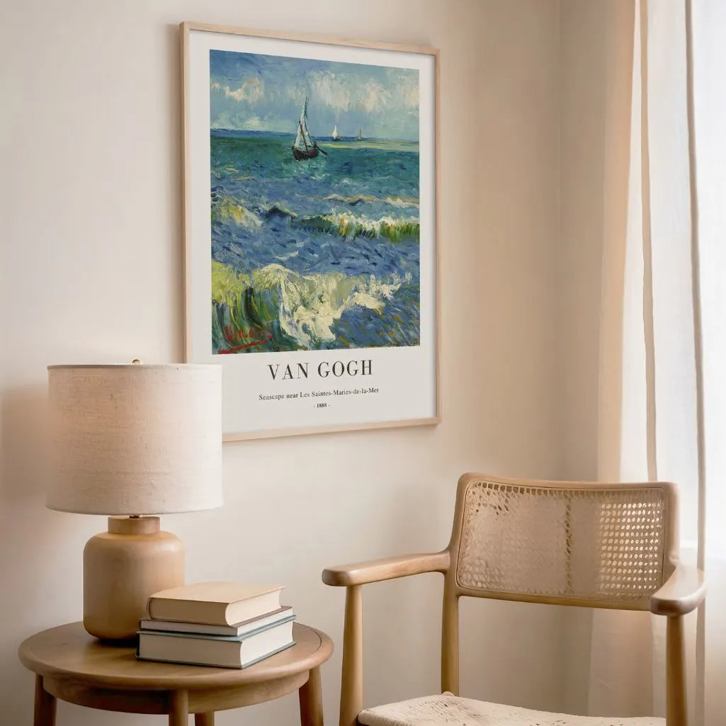 Vincent van Gogh – Marina cerca de Les Saintes-Maries-de-la-Mer Póster
