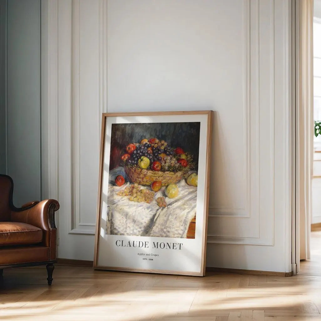 Claude Monet – Manzanas y uvas Póster