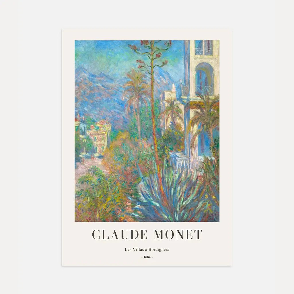 Claude Monet – Las villas en Bordighera Póster
