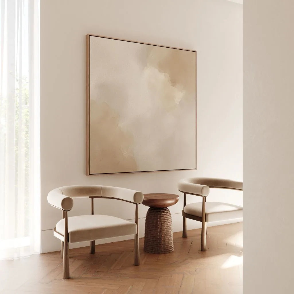 Lienzo enmarcado – Abstracto beige