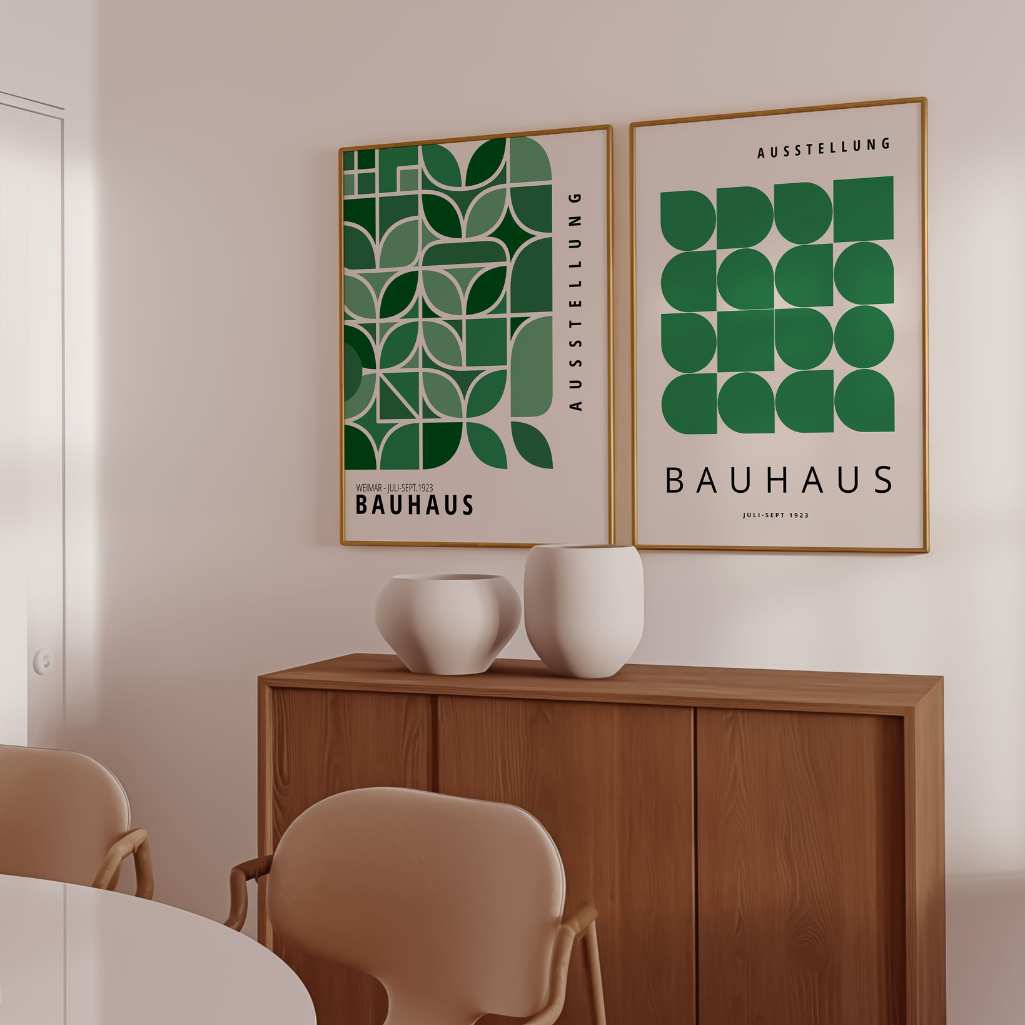 Bauhaus Verde – Set de 2 pósteres