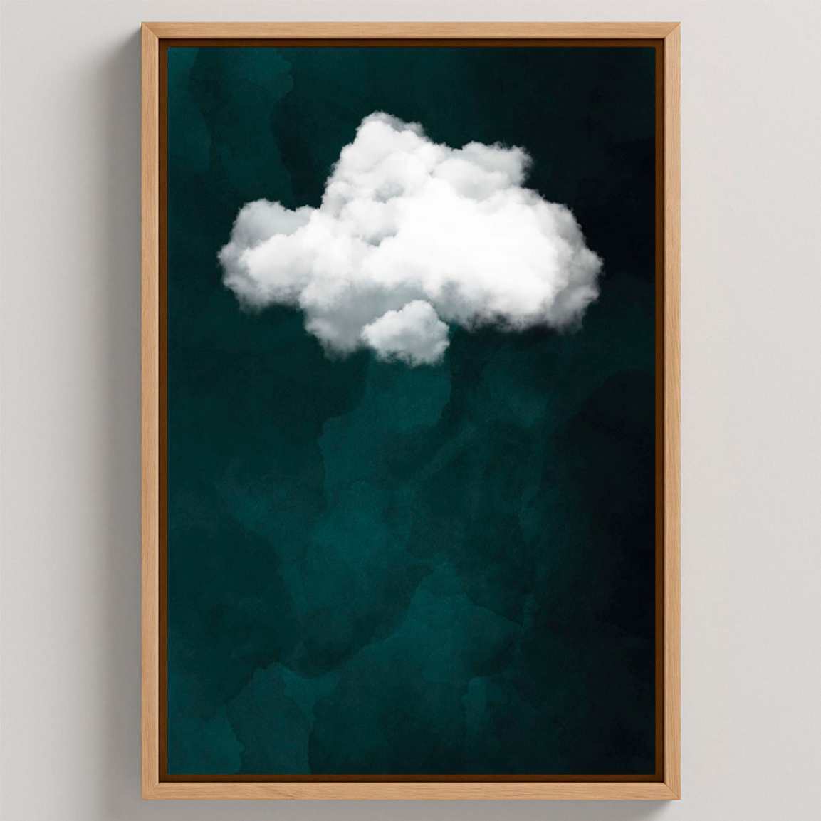 Lienzo enmarcado - Nube minimalista